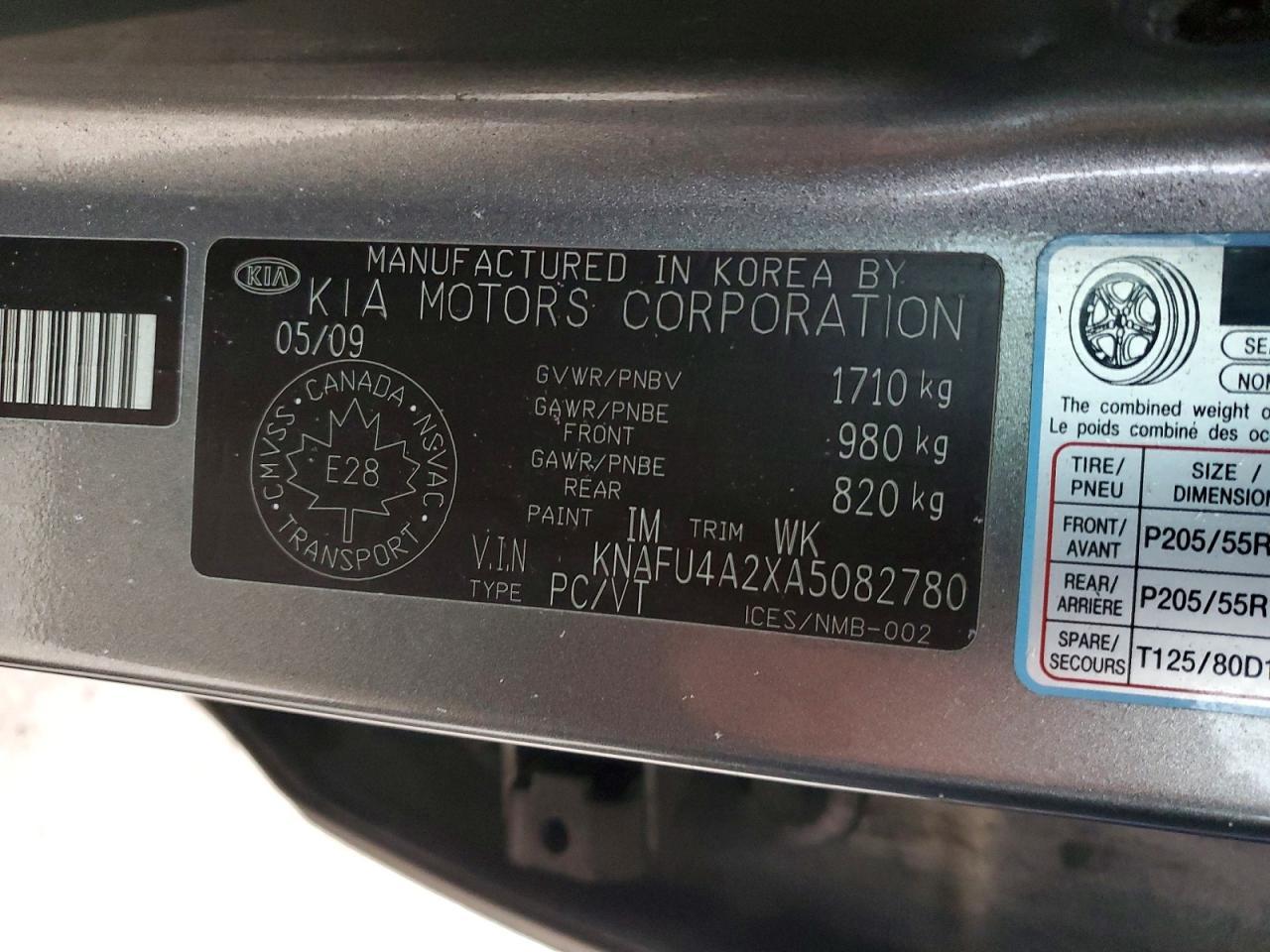 2010 KIA FORTE