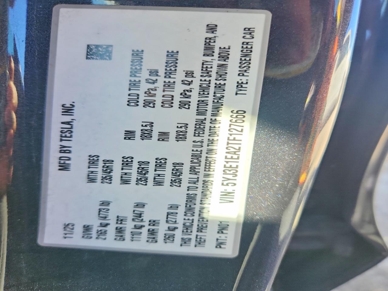 2026 TESLA MODEL 3