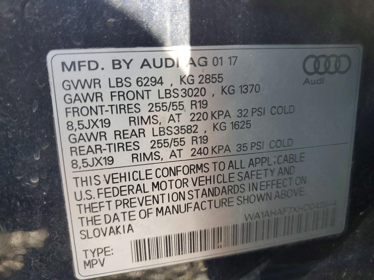 2017 AUDI Q7