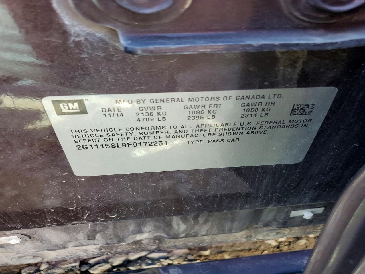 2015 CHEVROLET IMPALA