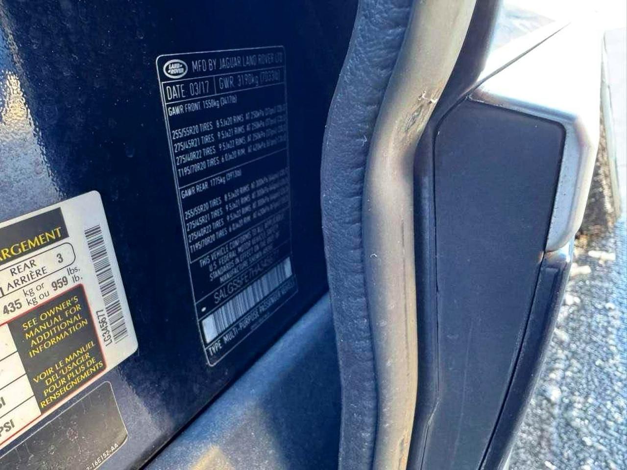 2017 LAND ROVER RANGE ROVER