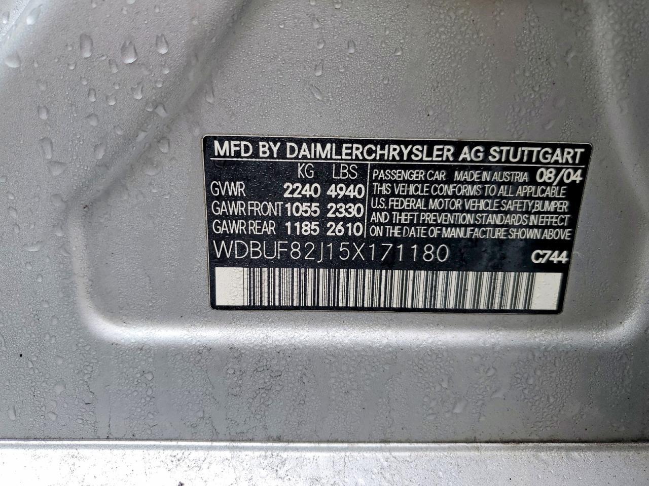 2005 MERCEDES-BENZ E-Class
