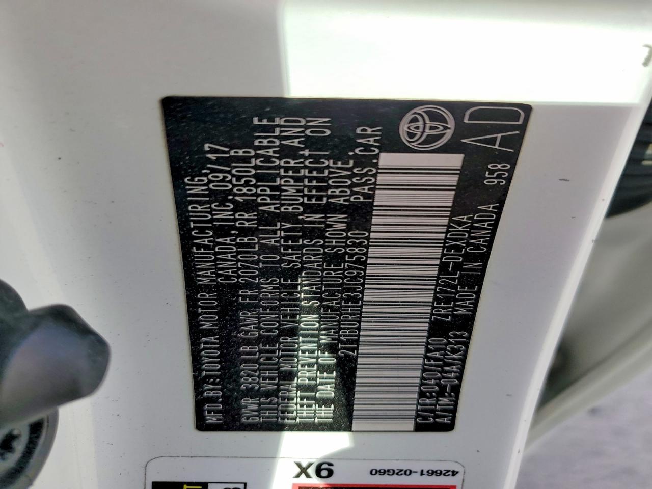 2018 TOYOTA COROLLA