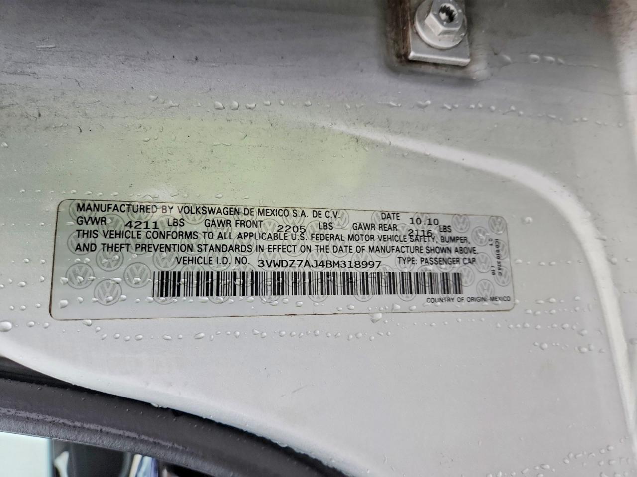 2011 VOLKSWAGEN JETTA
