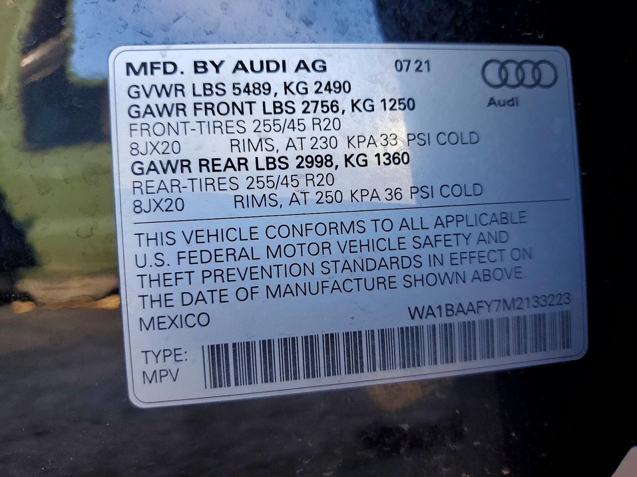 2021 AUDI Q5