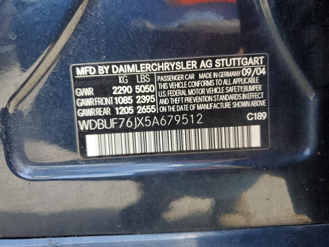2005 MERCEDES-BENZ E-Class