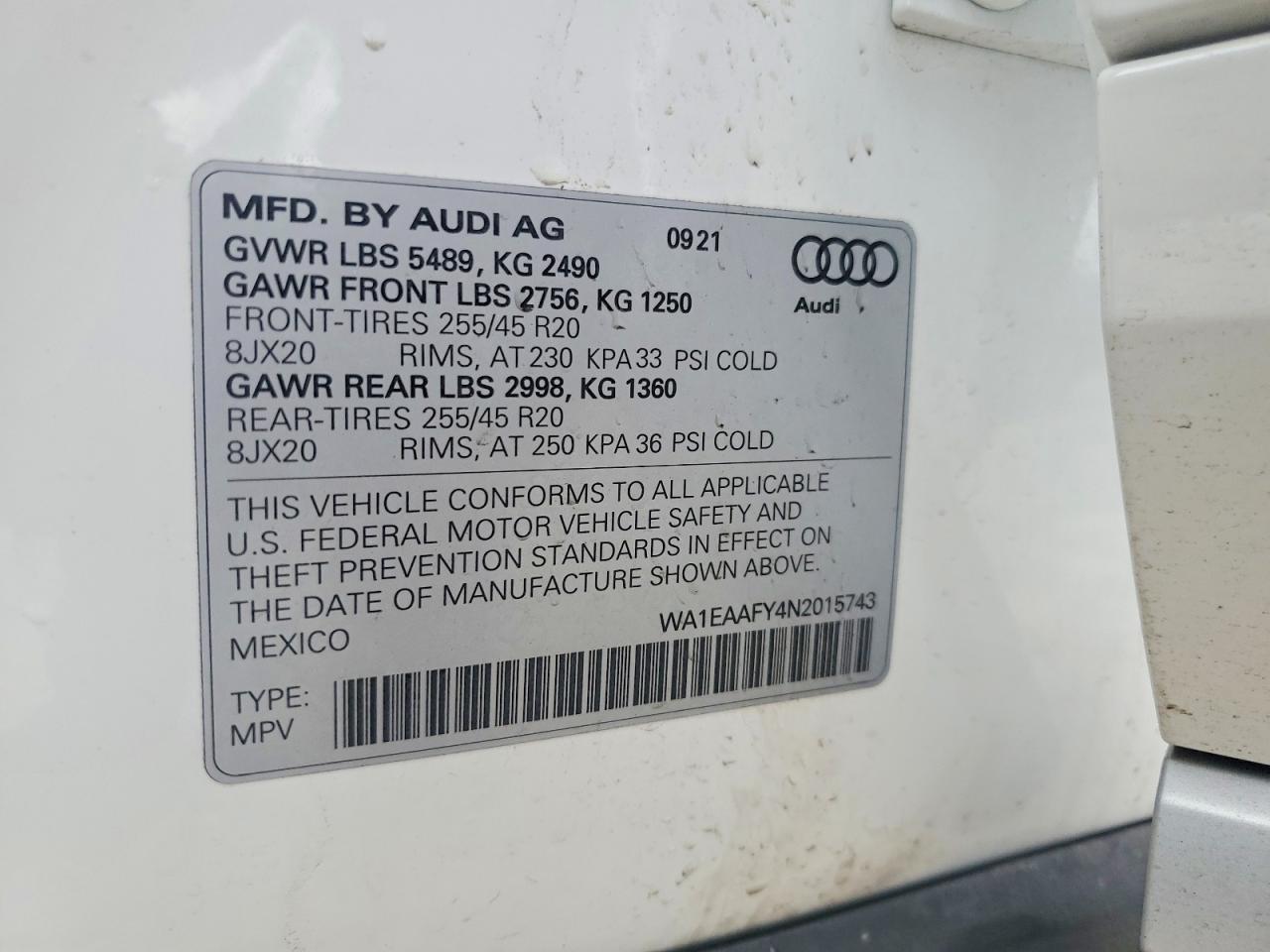 2022 AUDI Q5