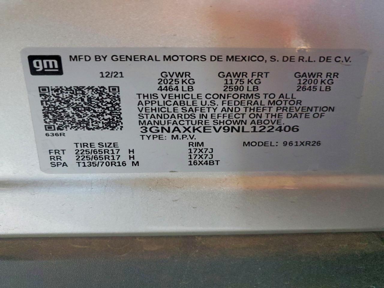 2022 CHEVROLET EQUINOX
