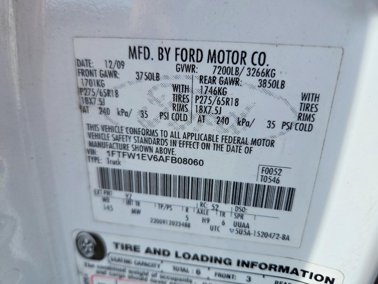2010 FORD F-150