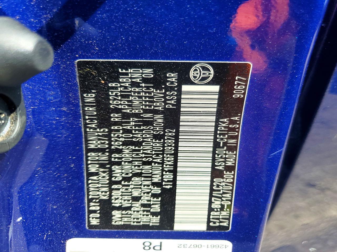2015 TOYOTA CAMRY