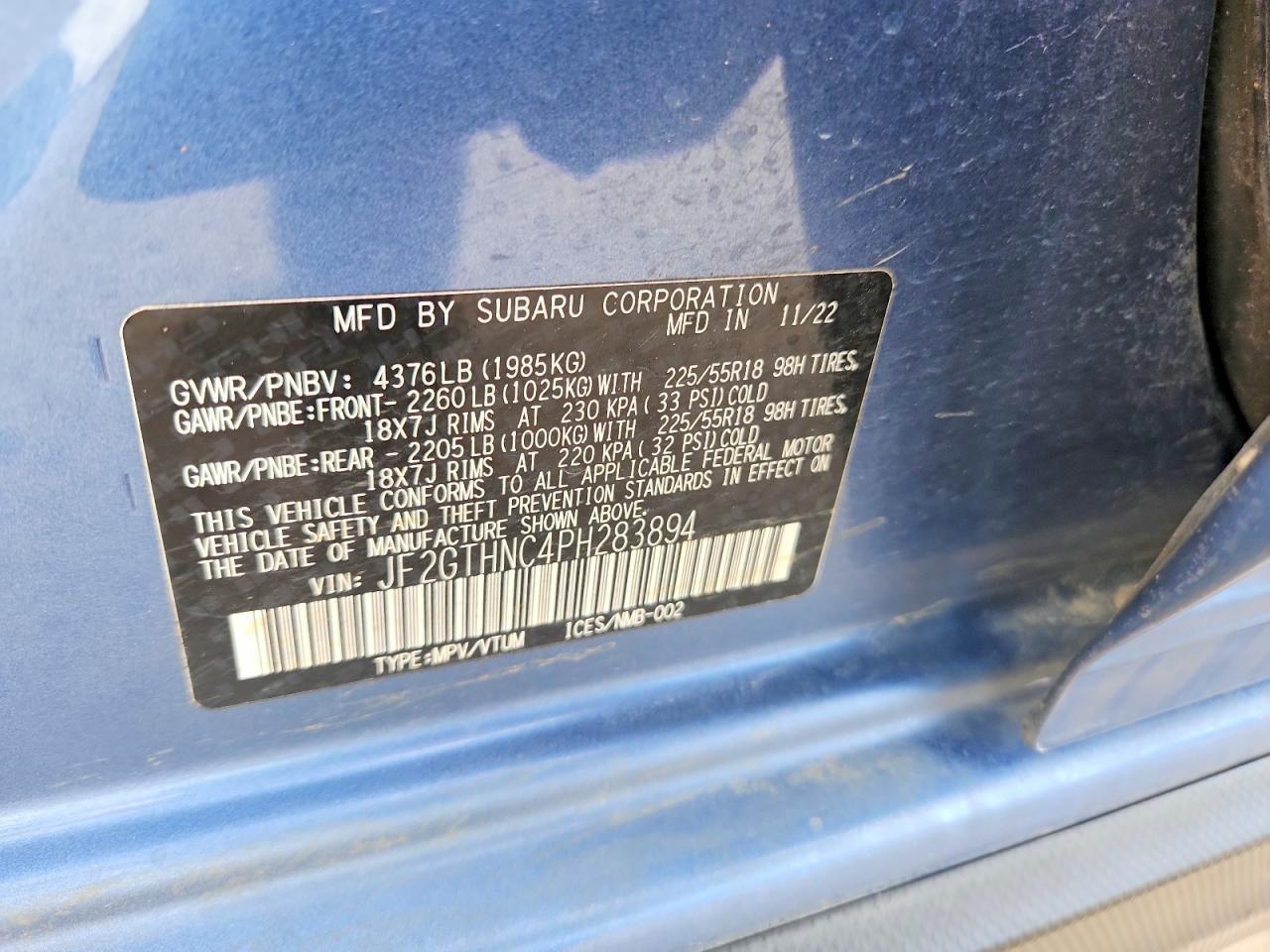 2023 SUBARU Crosstrek