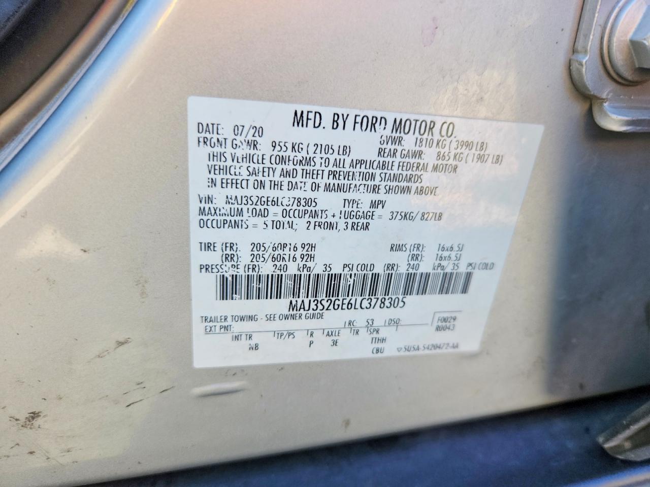 2020 FORD EcoSport
