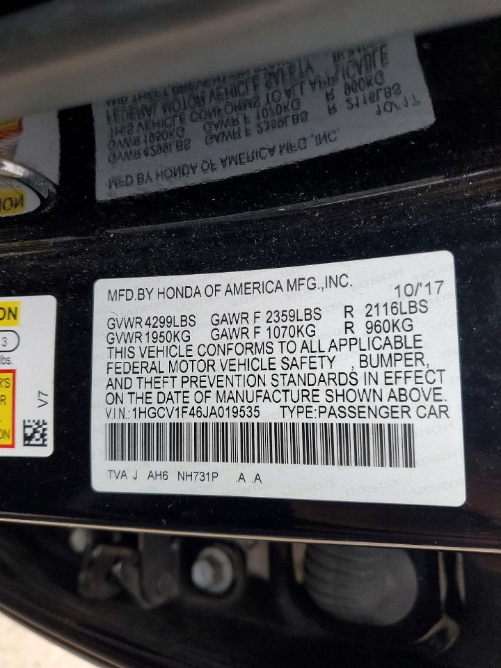 2018 HONDA ACCORD