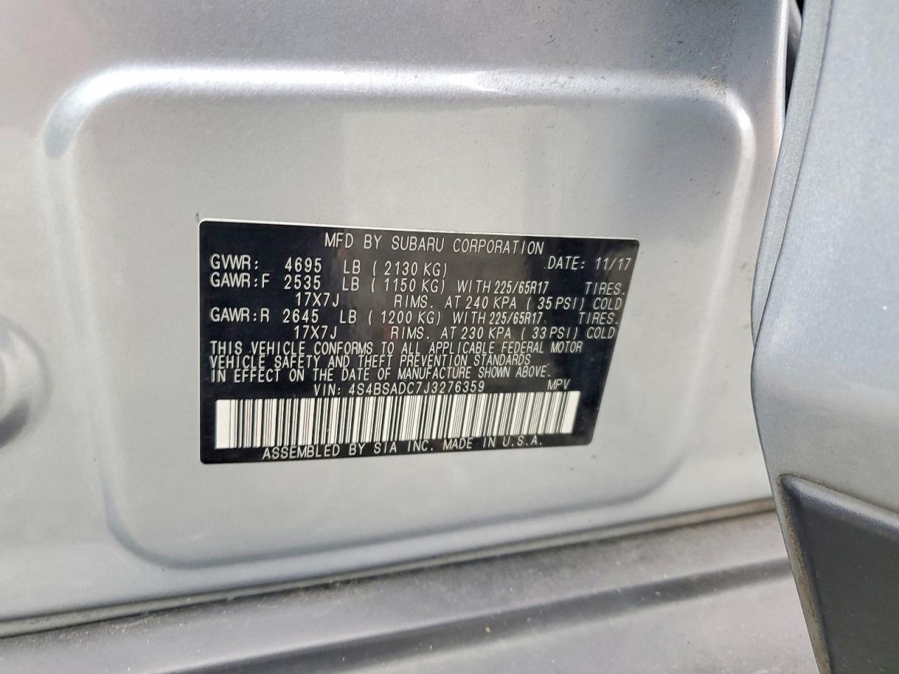 2018 SUBARU Outback