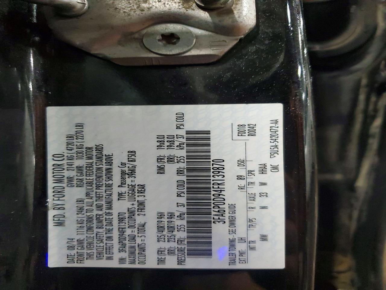 2015 FORD FUSION
