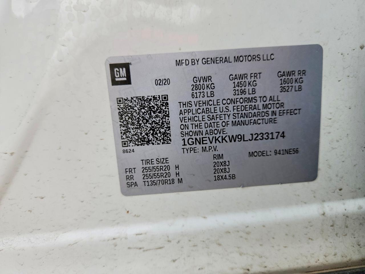 2020 CHEVROLET TRAVERSE