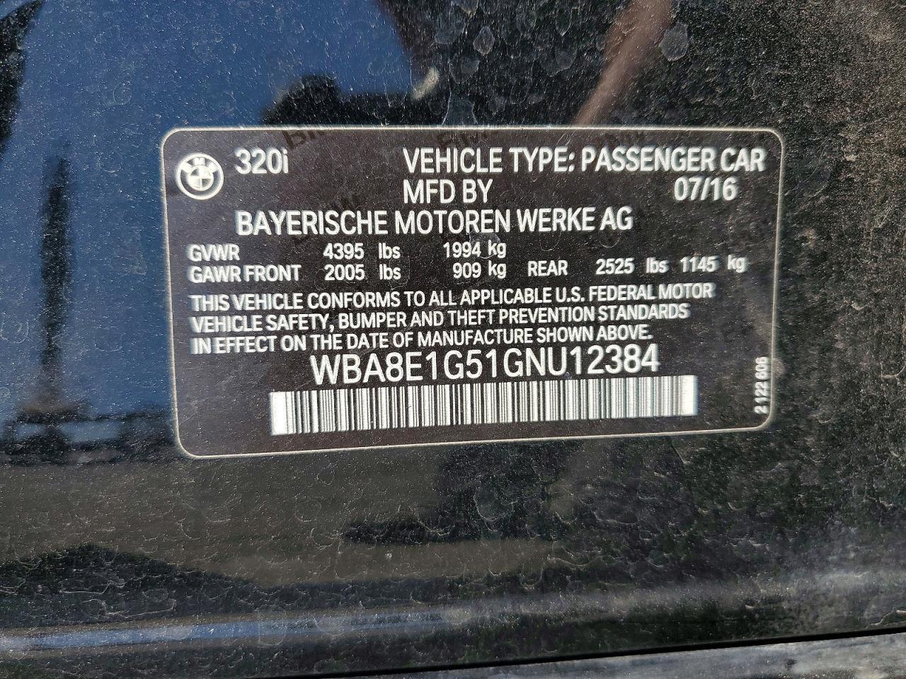 2016 BMW 3 SERIES