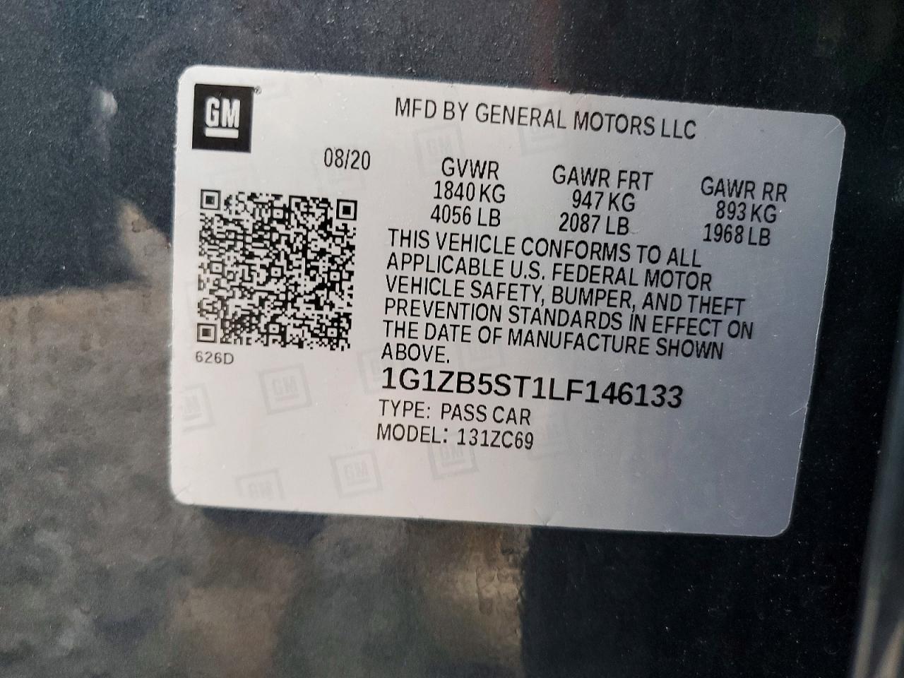 2020 CHEVROLET MALIBU