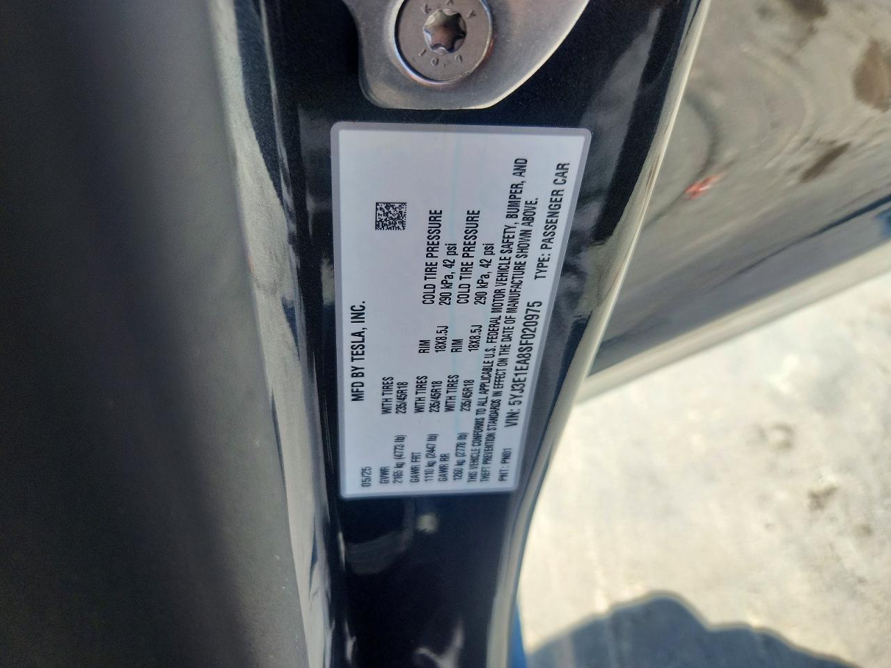 2025 TESLA MODEL 3