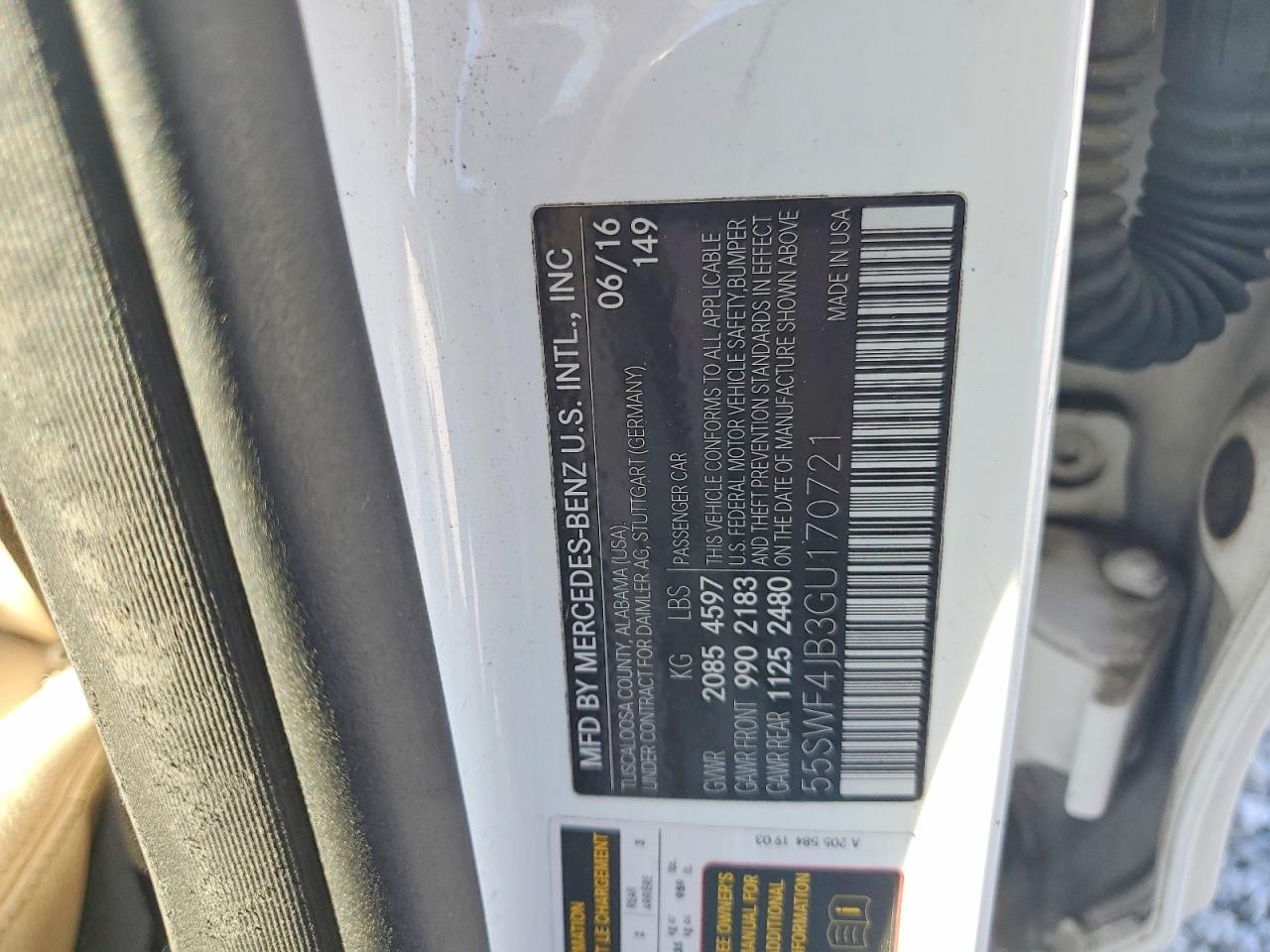 2016 MERCEDES-BENZ C-CLASS