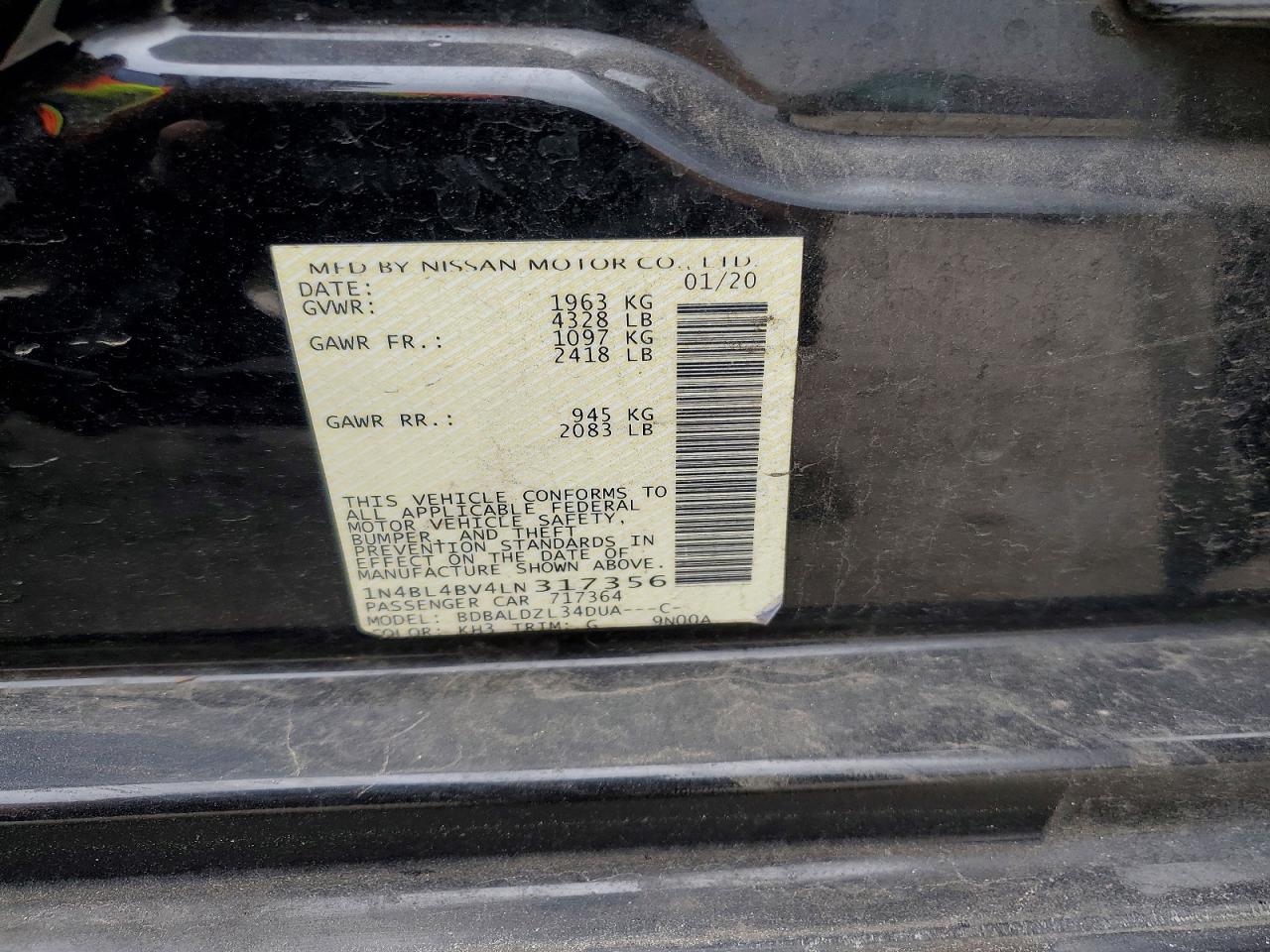 2020 NISSAN ALTIMA