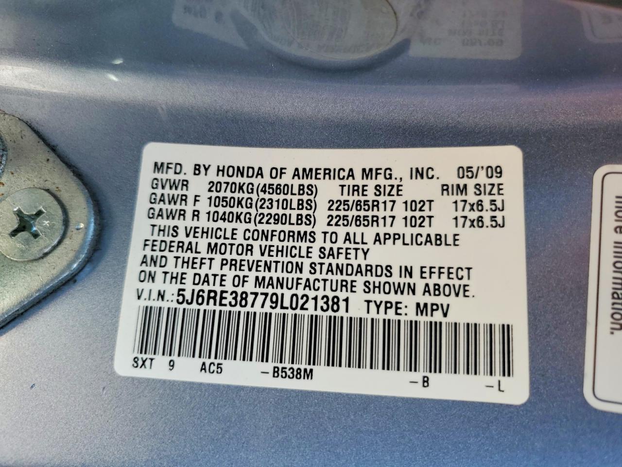 2009 HONDA CR-V