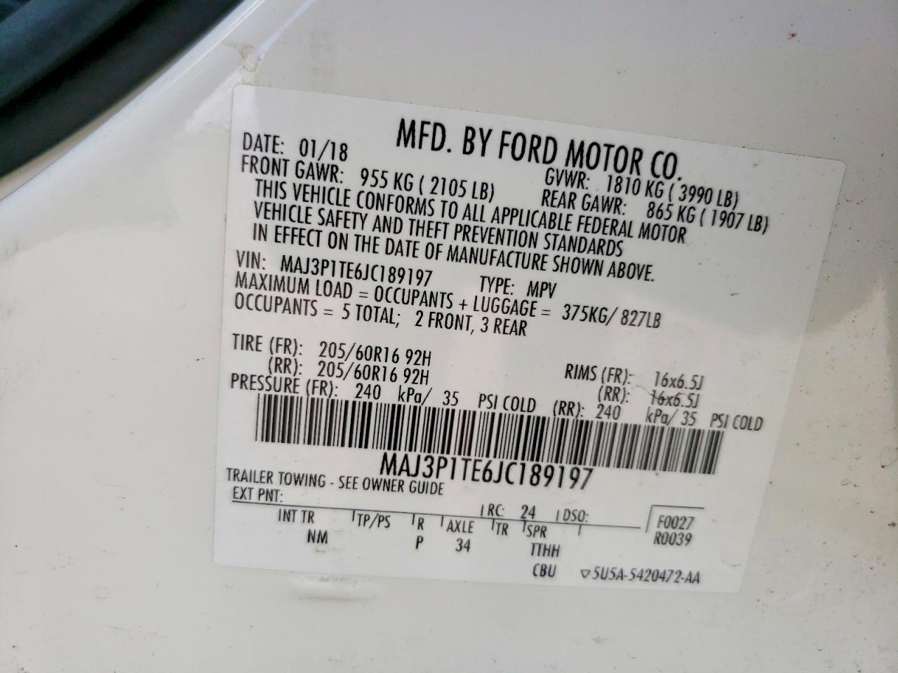 2018 FORD EcoSport