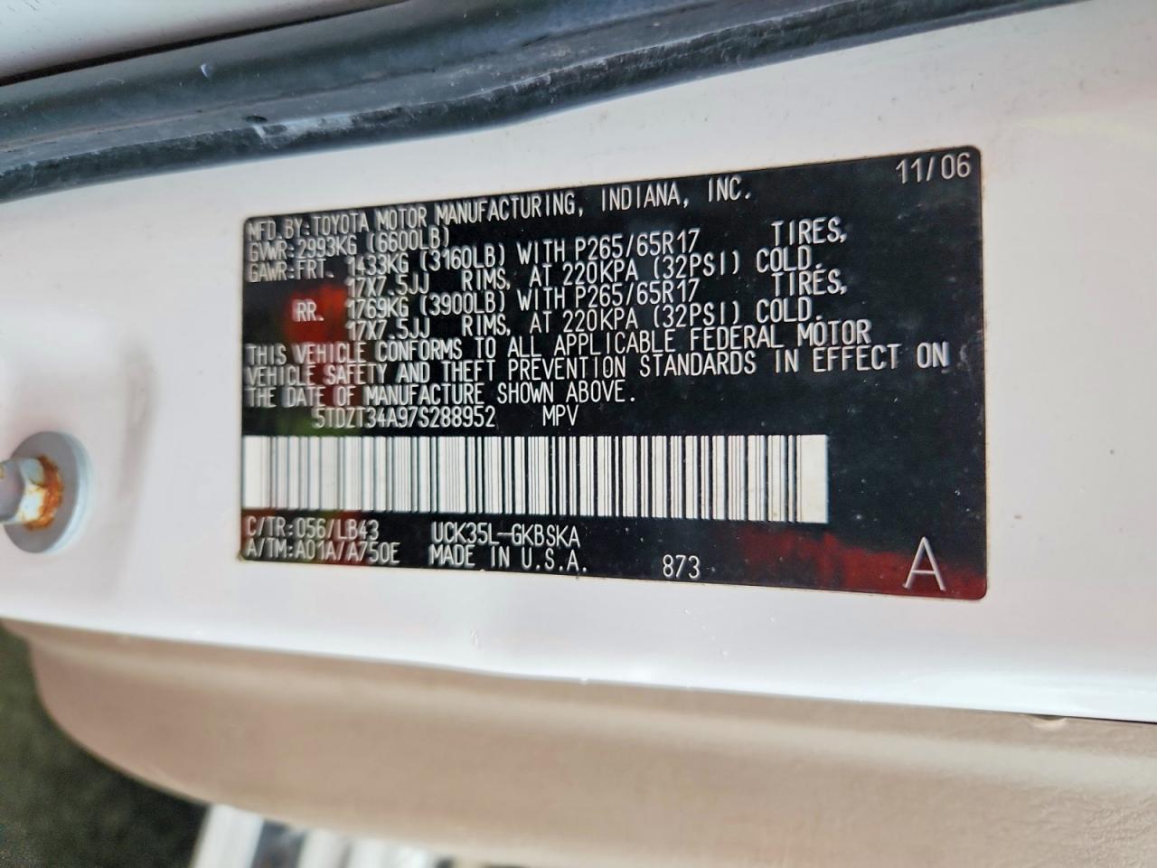 2007 TOYOTA Sequoia