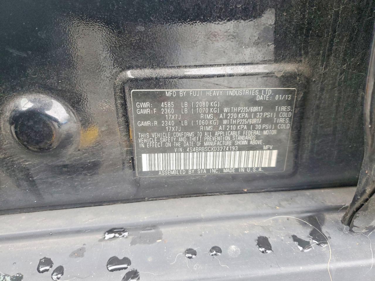 2013 SUBARU Outback