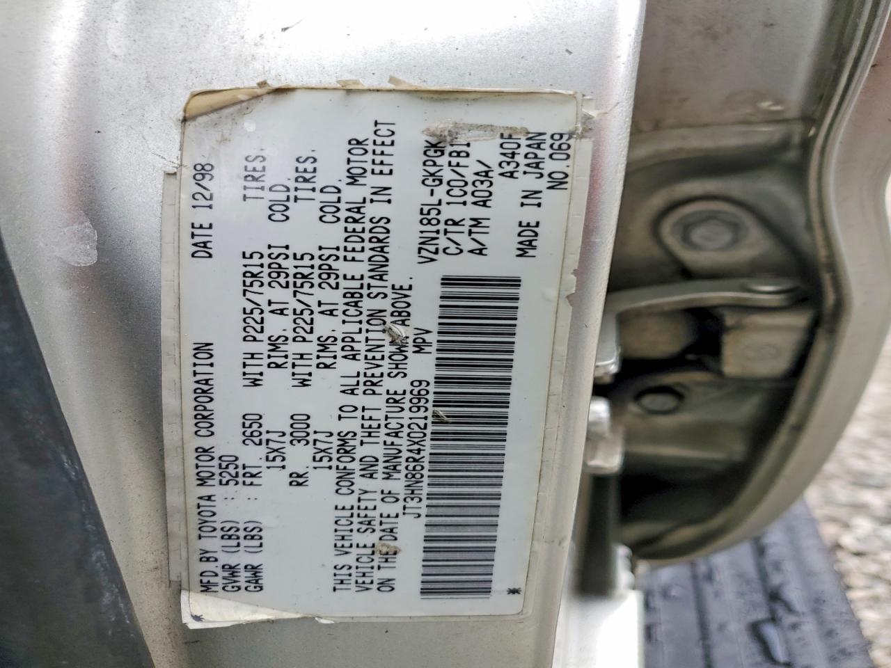 1999 TOYOTA 4Runner