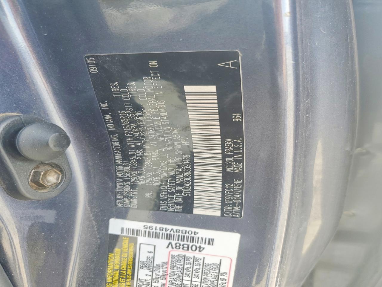 2006 TOYOTA SIENNA
