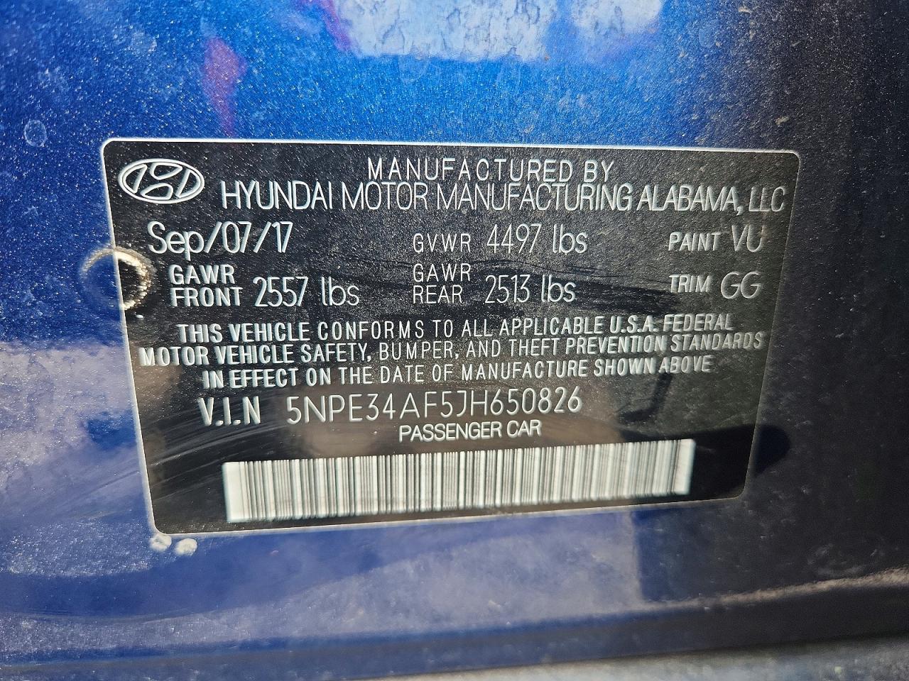 2018 HYUNDAI SONATA