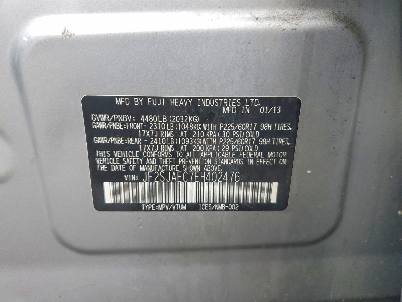2014 SUBARU FORESTER