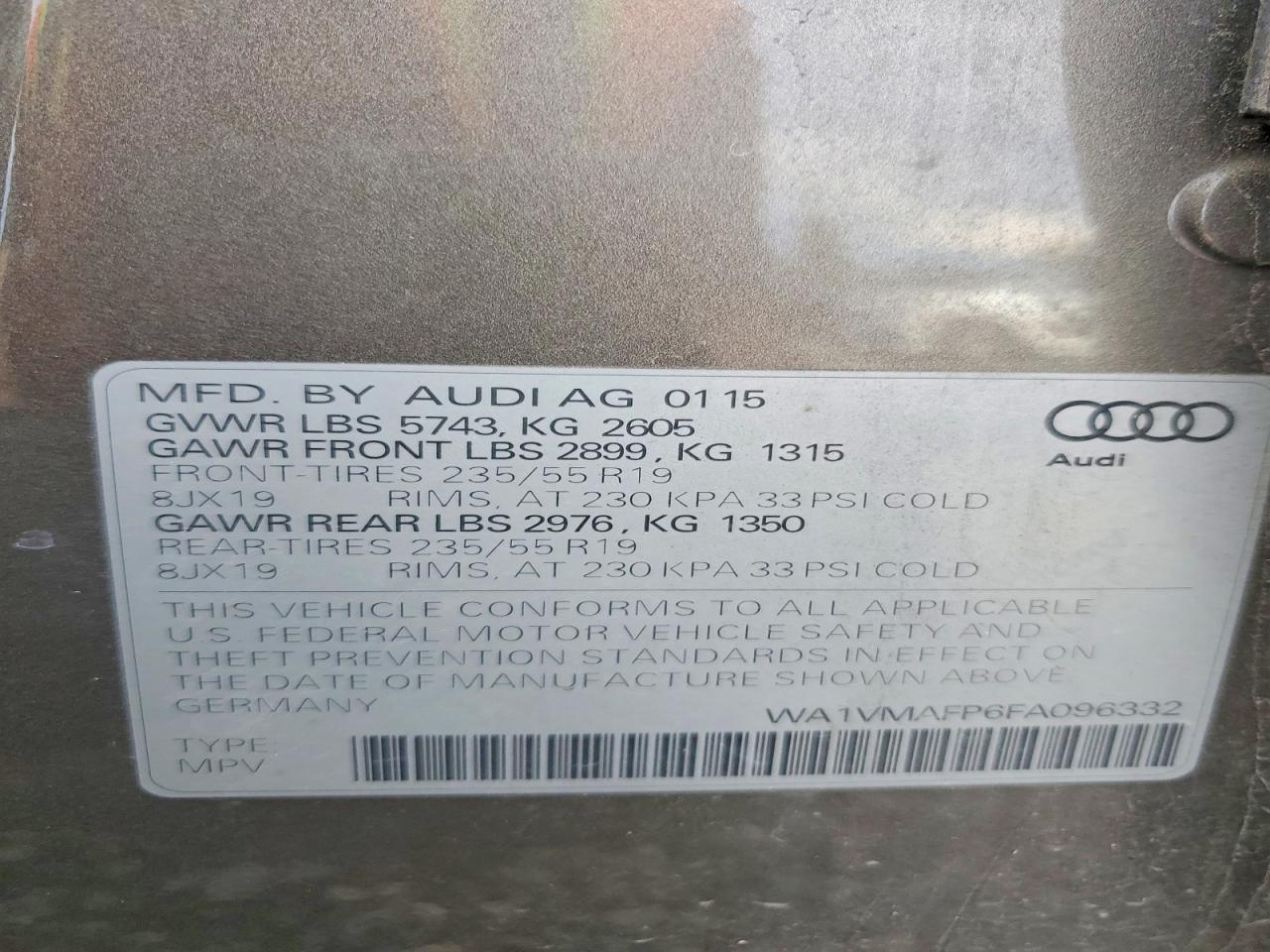 2015 AUDI Q5