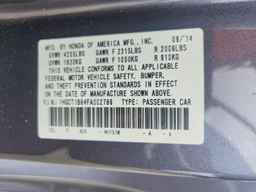 2015 HONDA ACCORD