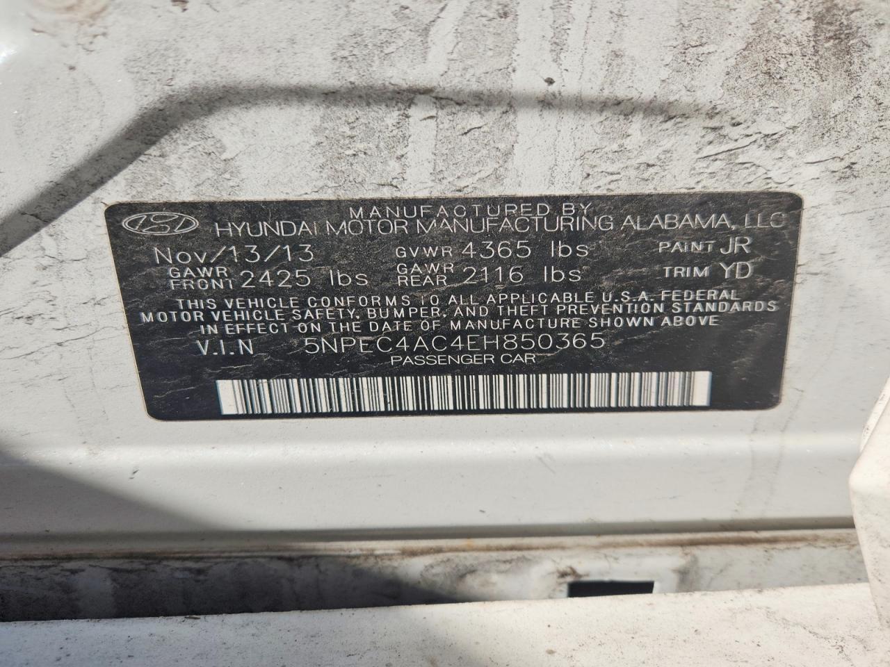 2014 HYUNDAI SONATA