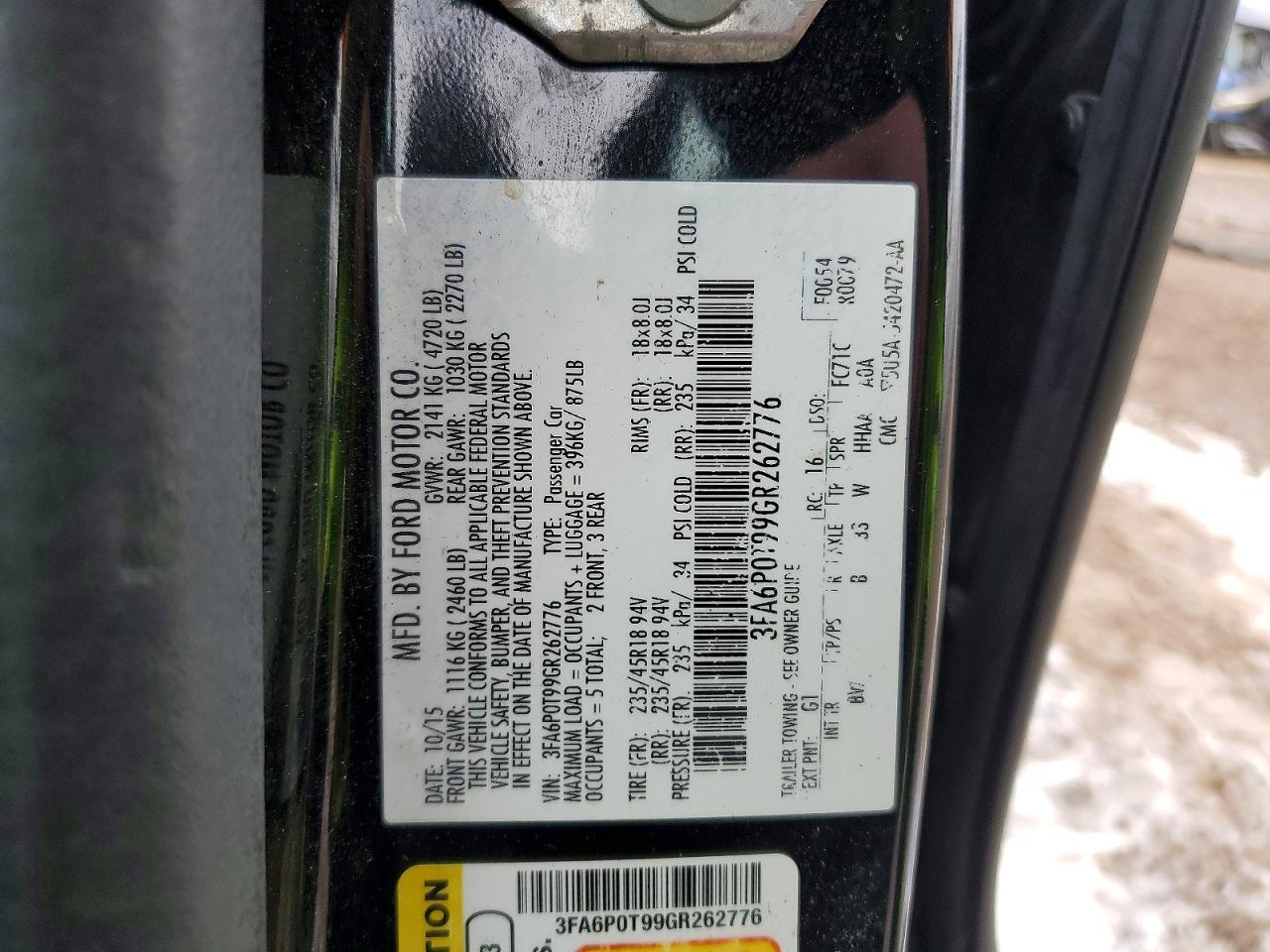 2016 FORD FUSION