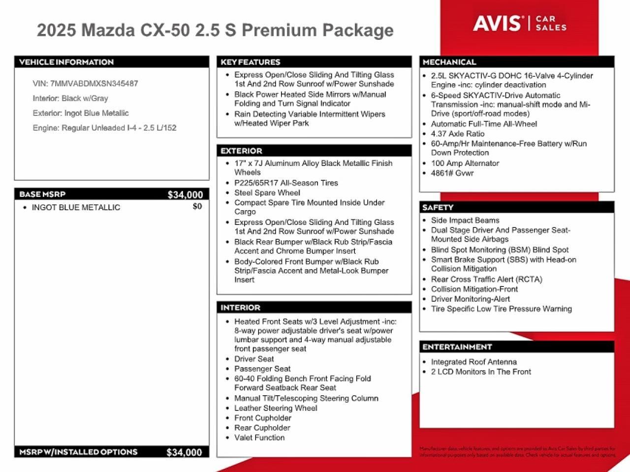 2025 MAZDA CX-50