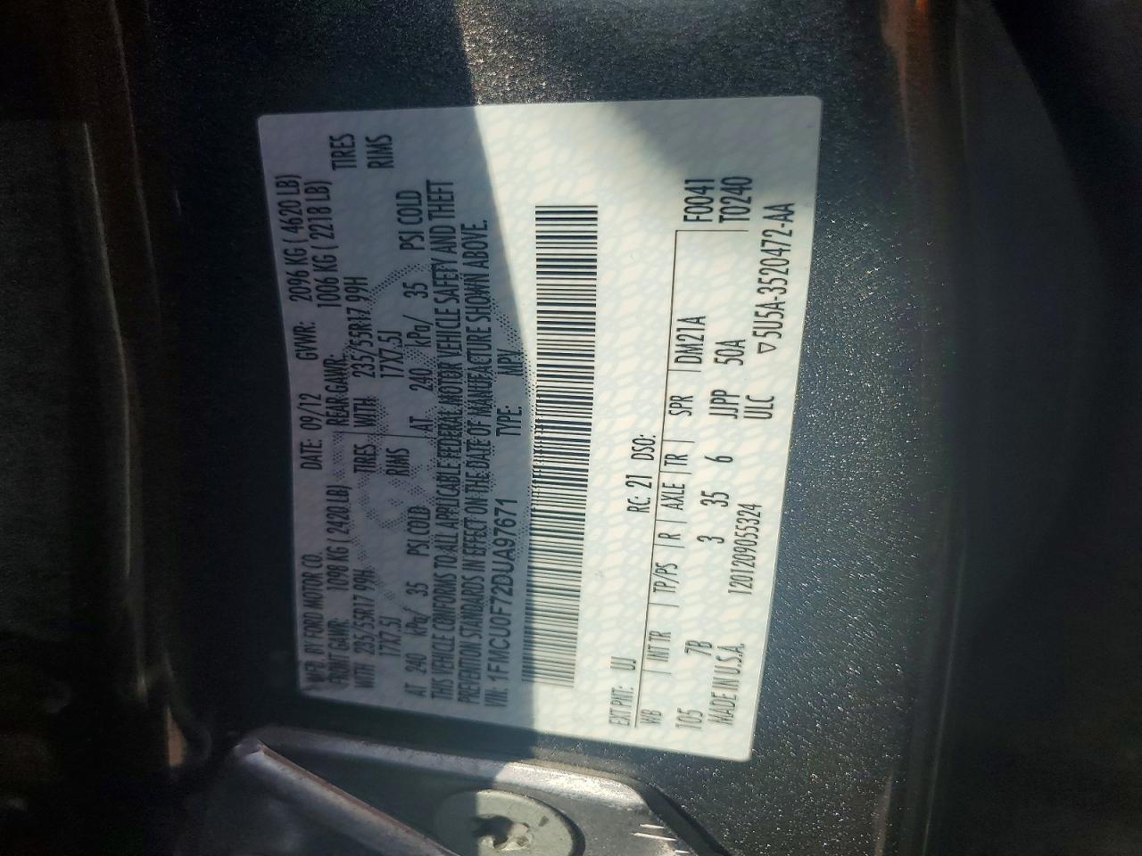 2013 FORD ESCAPE