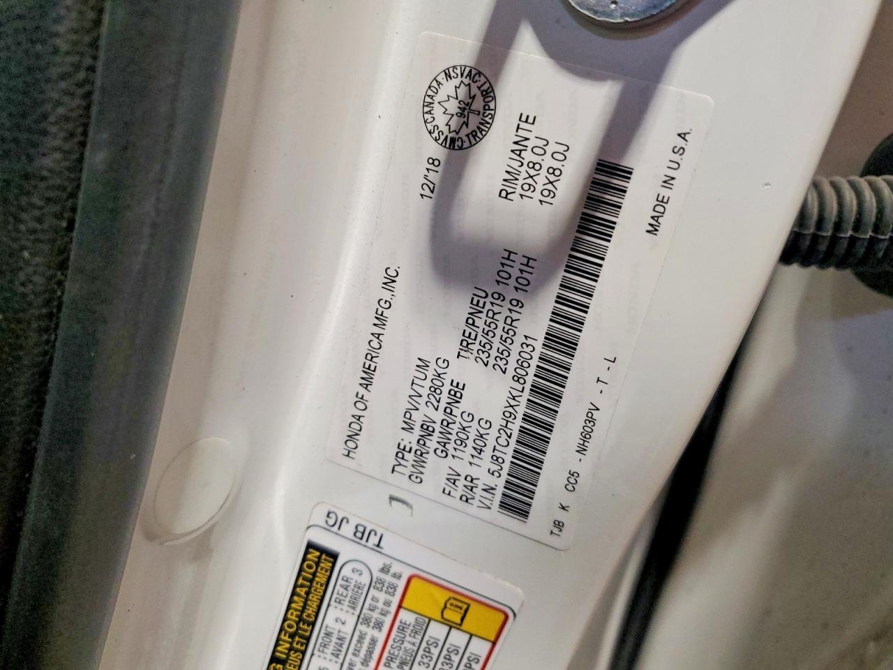 2019 ACURA RDX