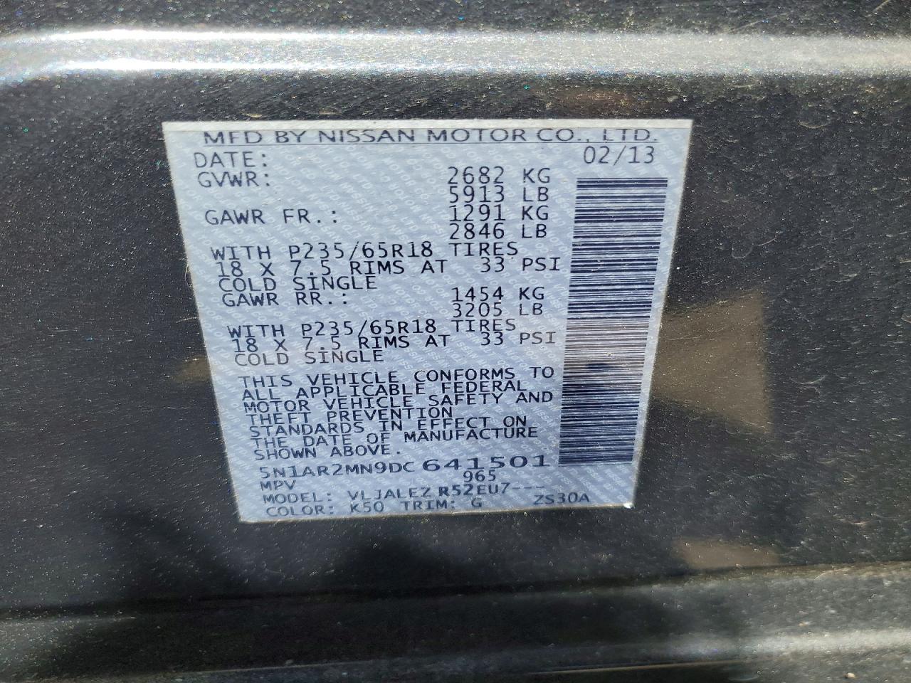 2013 NISSAN PATHFINDER