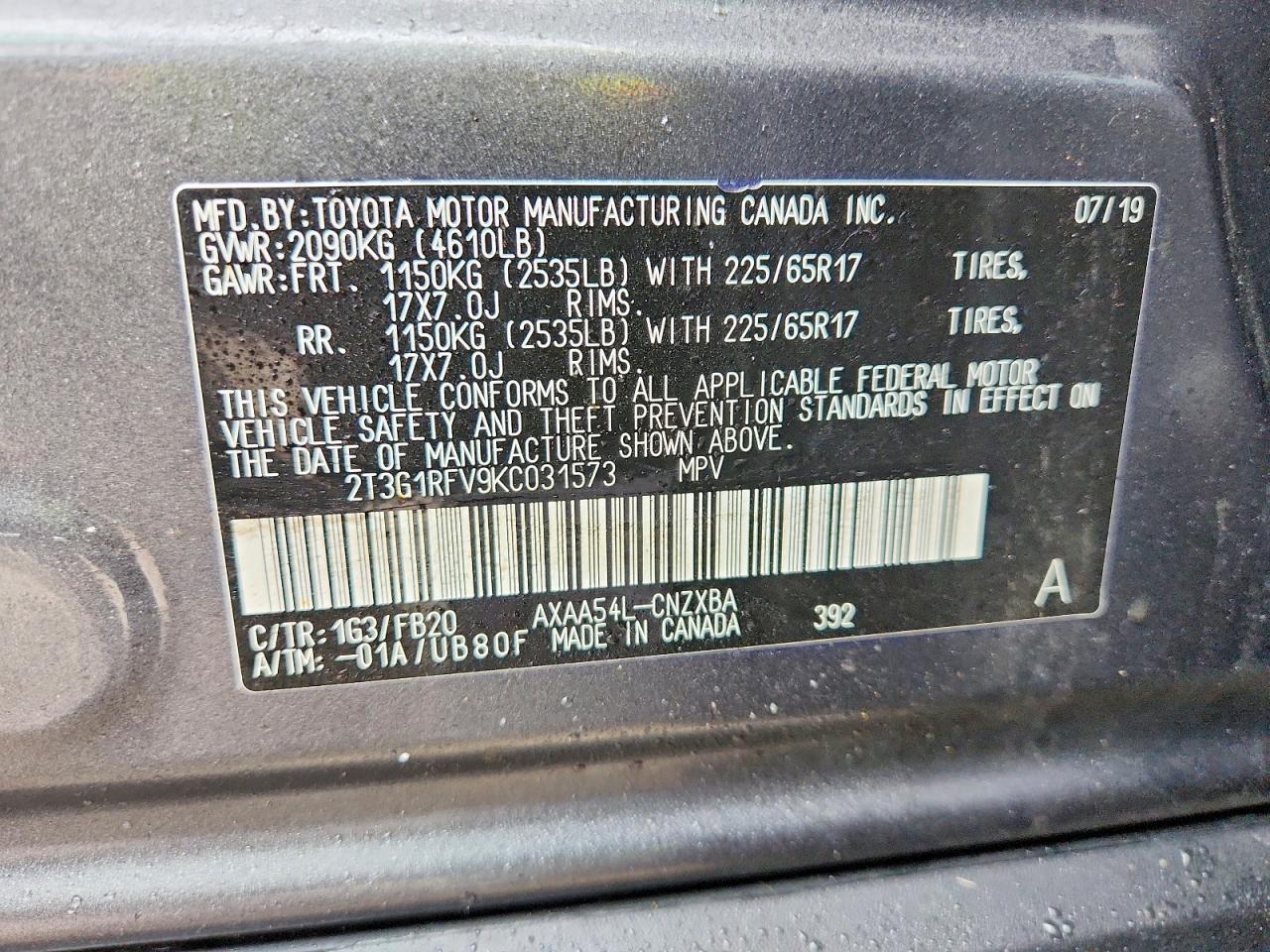 2019 TOYOTA RAV4