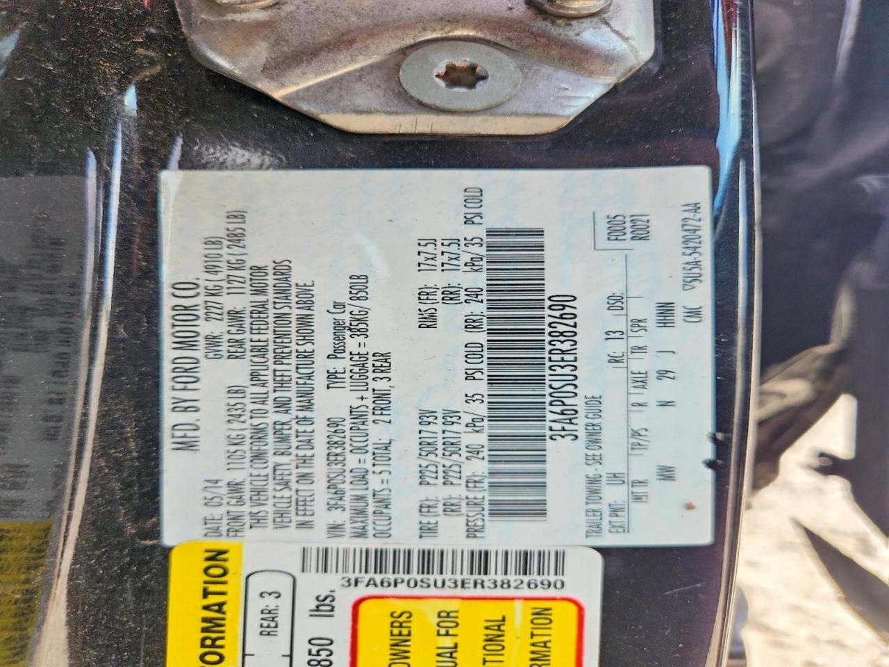 2014 FORD FUSION