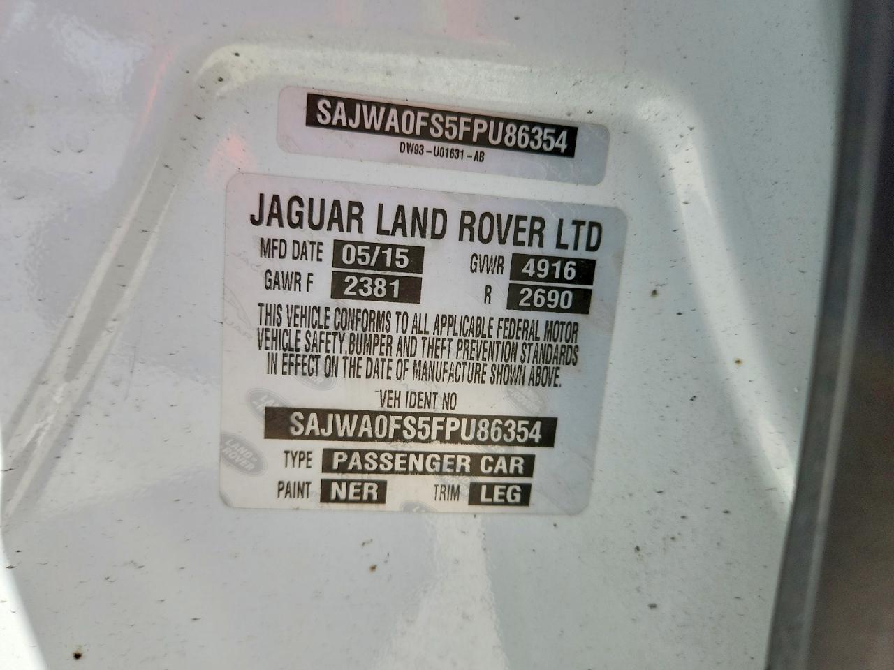 2015 JAGUAR XF
