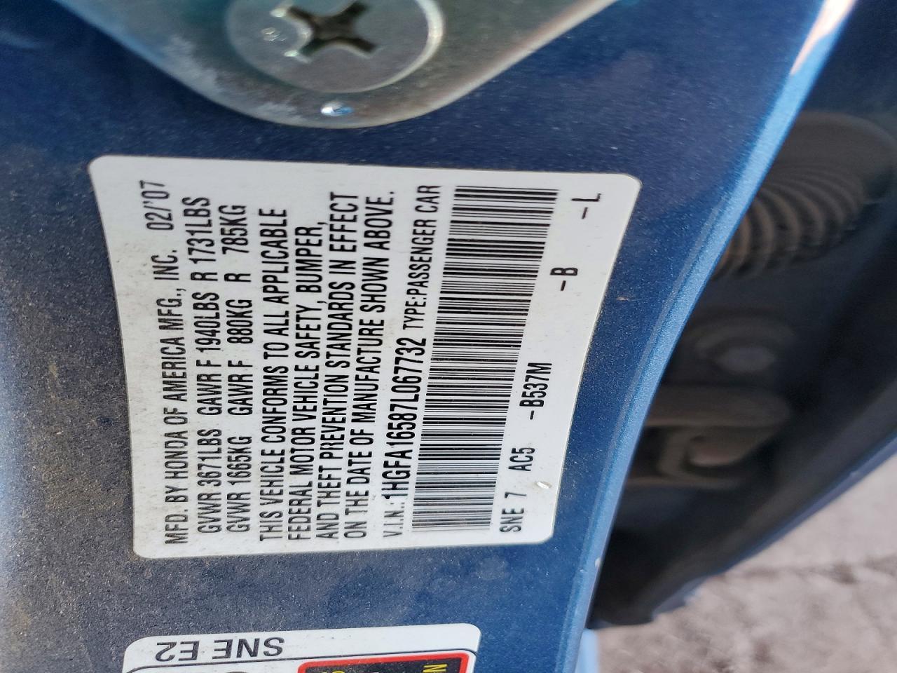 2007 HONDA CIVIC