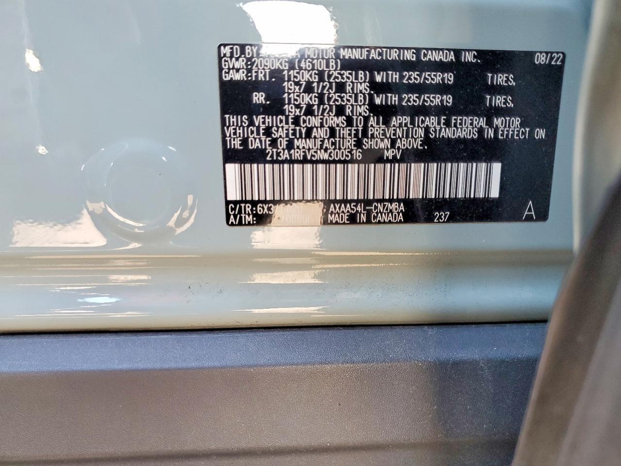 2022 TOYOTA RAV4