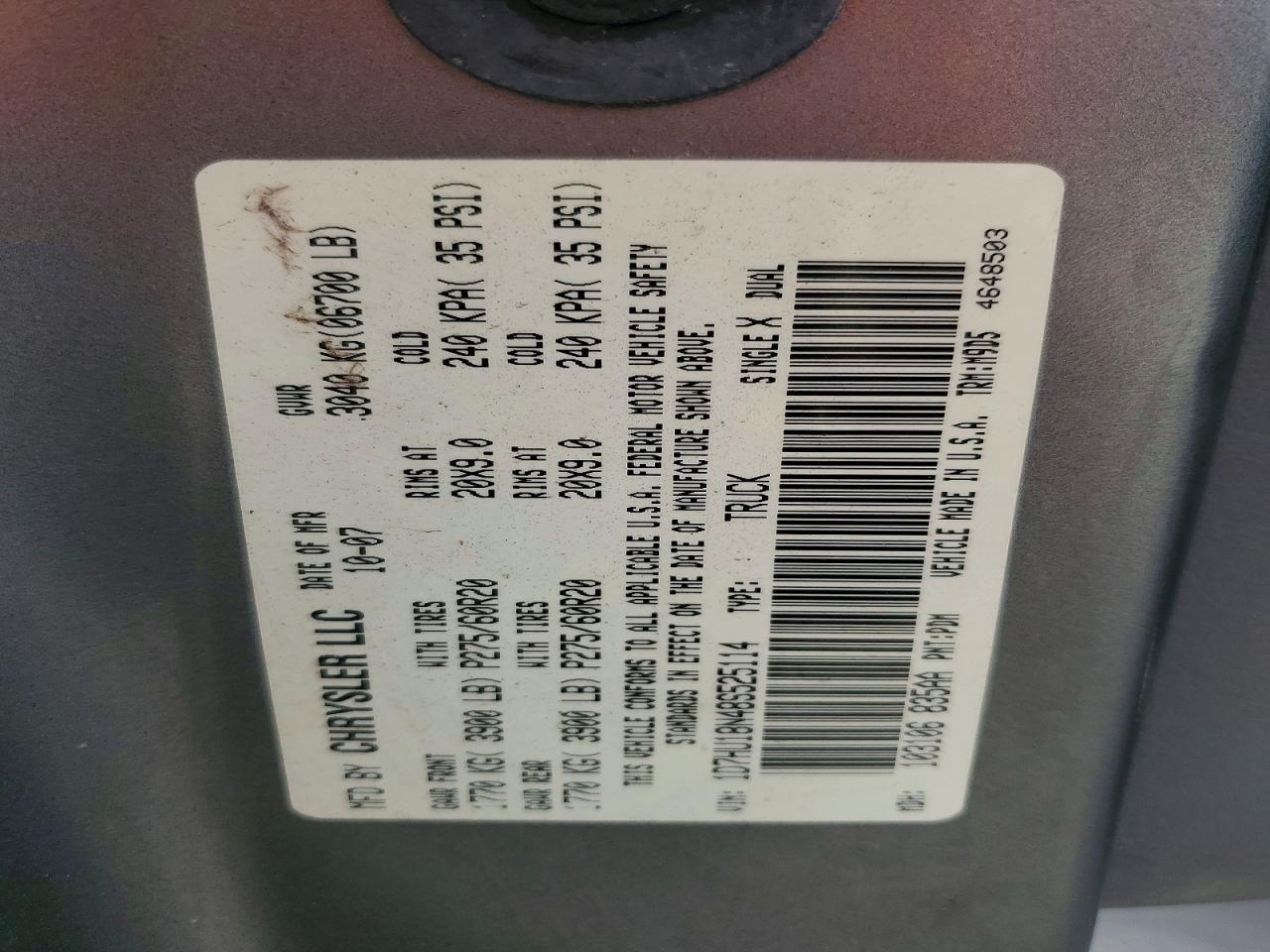 2008 DODGE RAM 1500