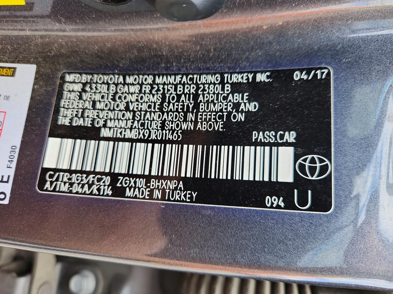 2018 TOYOTA C-HR