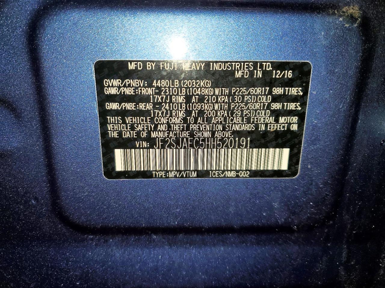 2017 SUBARU FORESTER