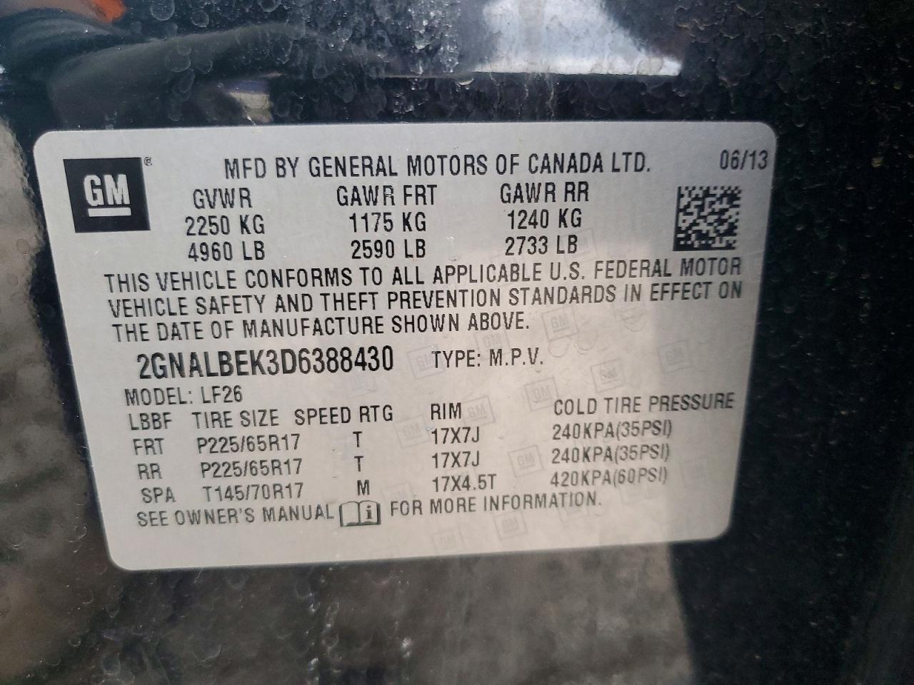2013 CHEVROLET EQUINOX
